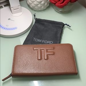 New Tom Ford leather zipped wallet